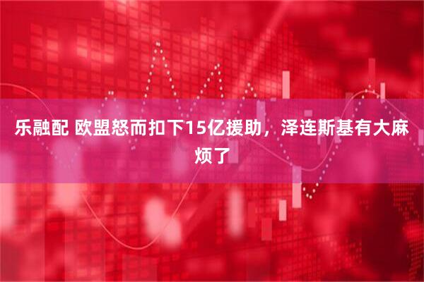 乐融配 欧盟怒而扣下15亿援助，泽连斯基有大麻烦了