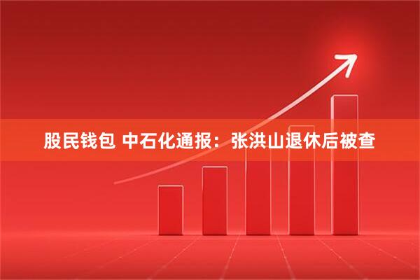 股民钱包 中石化通报：张洪山退休后被查